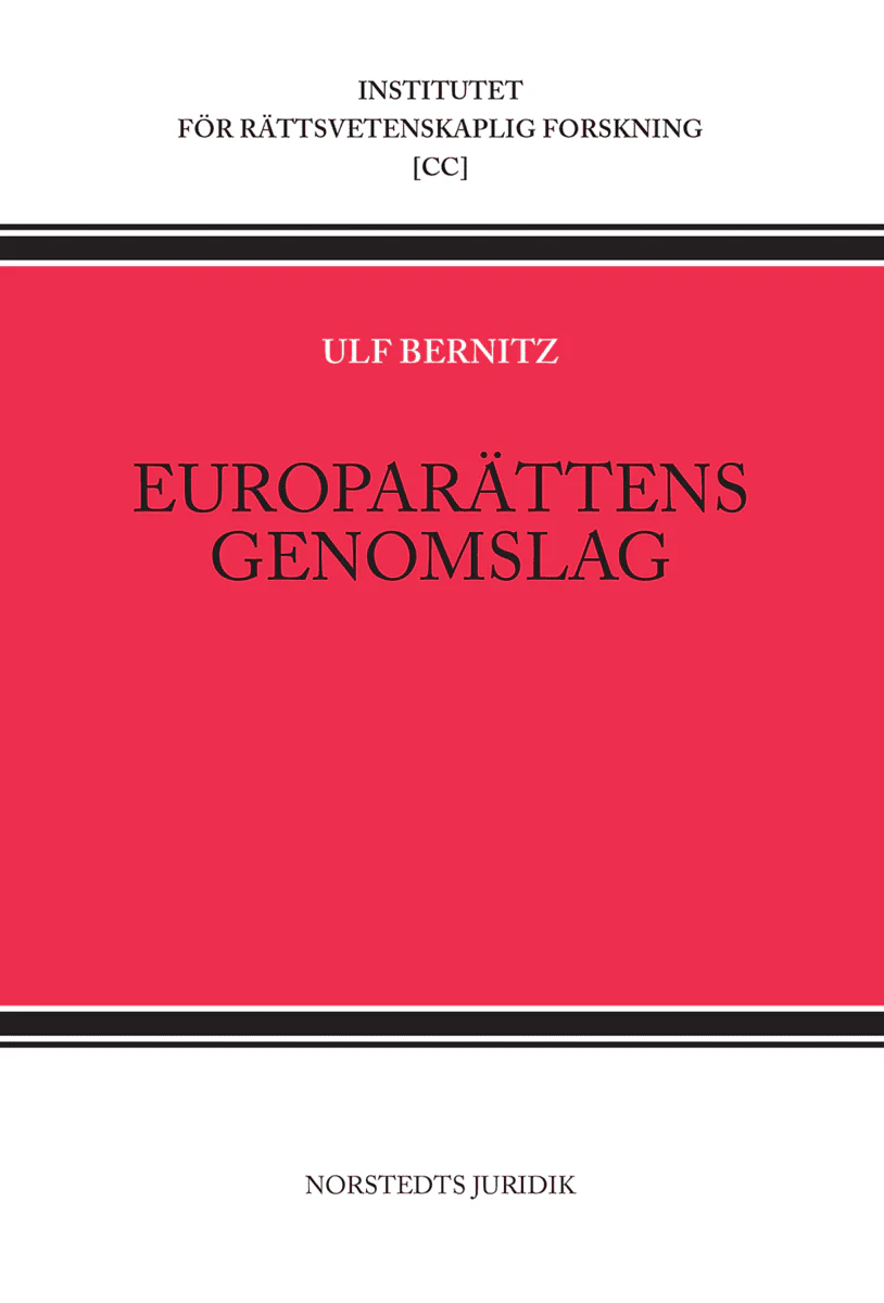 Ulf Bernitz | EUROPARÄTTENS GENOMSLAG