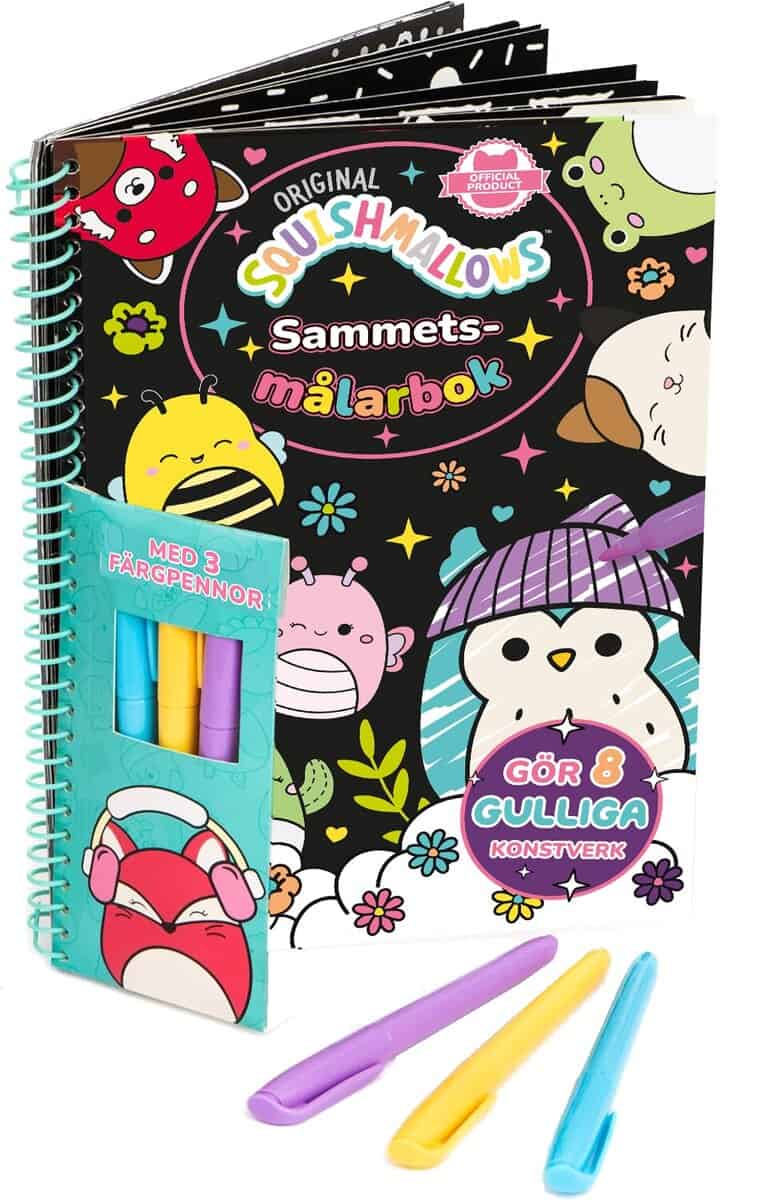 SQUISHMALLOWS. SAMMETSMÅLARBOK : Sammetsmålarbok